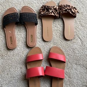 Lot of sandals, 3 pairs. Size 6.5 brand new